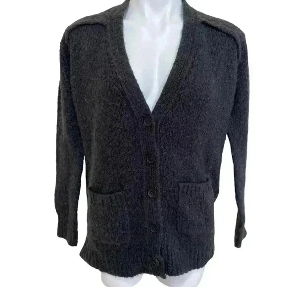 Urban outfitters Kimchi blue oversized wool blend  cardigan size S black/ slate - Picture 1 of 5